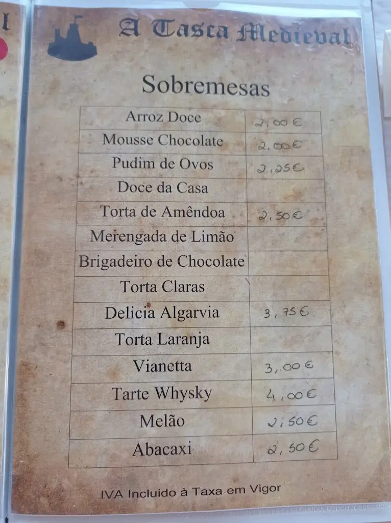 Menü_A Tasca Medieval_Castro Marim_Bild_4
