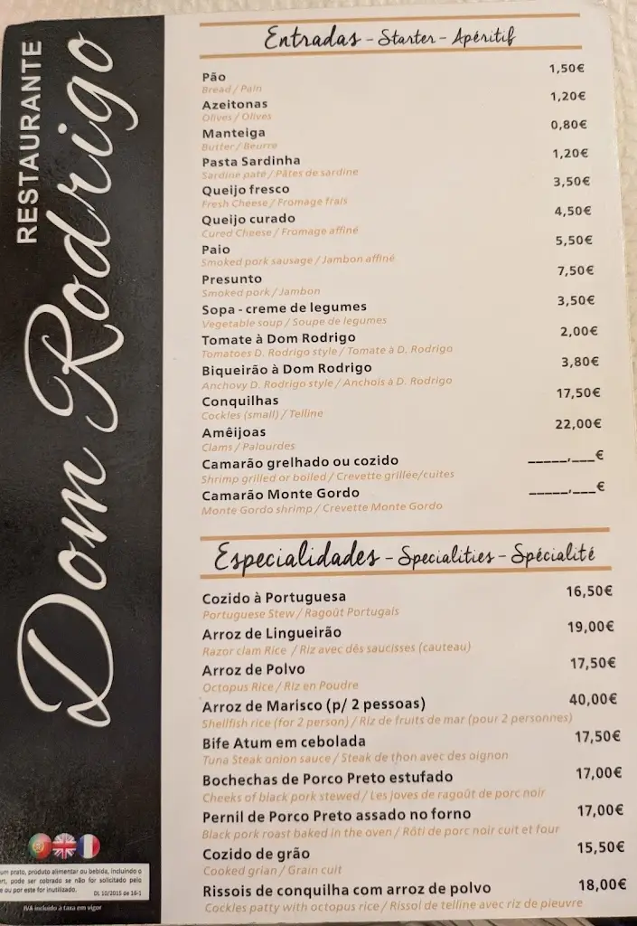 Menu_Restaurante Dom Rodrigo_Castro Marim_imagen_2