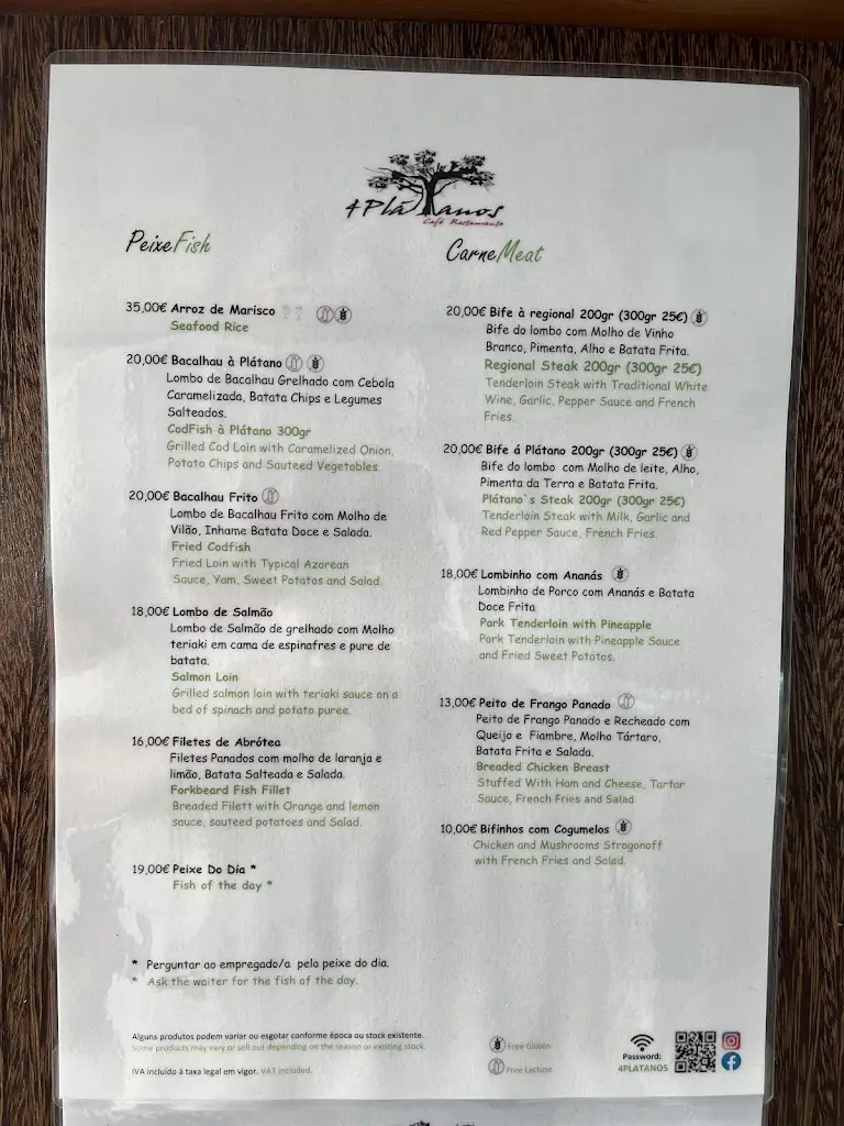 Menu_4 Plátanos Café Restaurante_Mosteiros_image_3