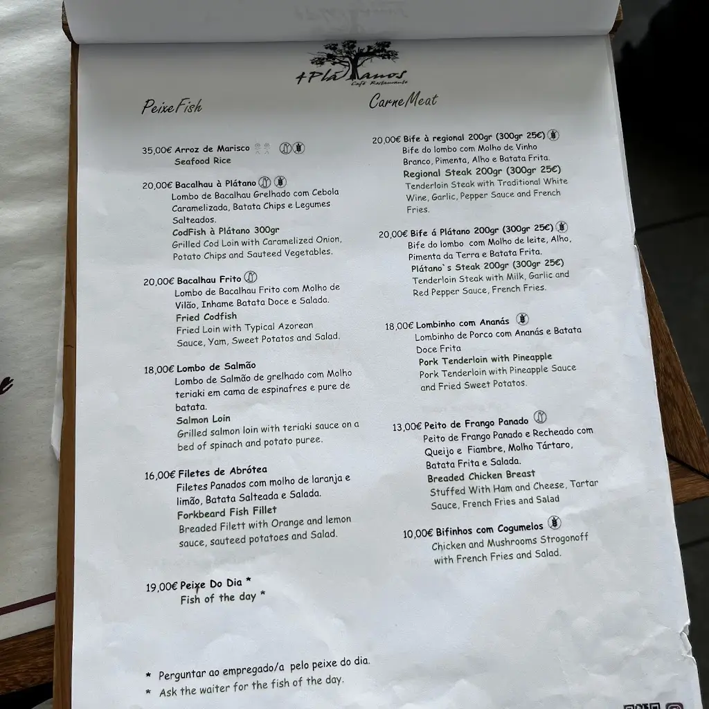 Menu_4 Plátanos Café Restaurante_Mosteiros_image_4