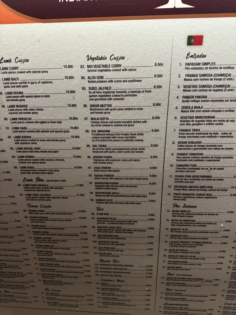 Menu_Namaste Restaurant_Alvor_imagen_3