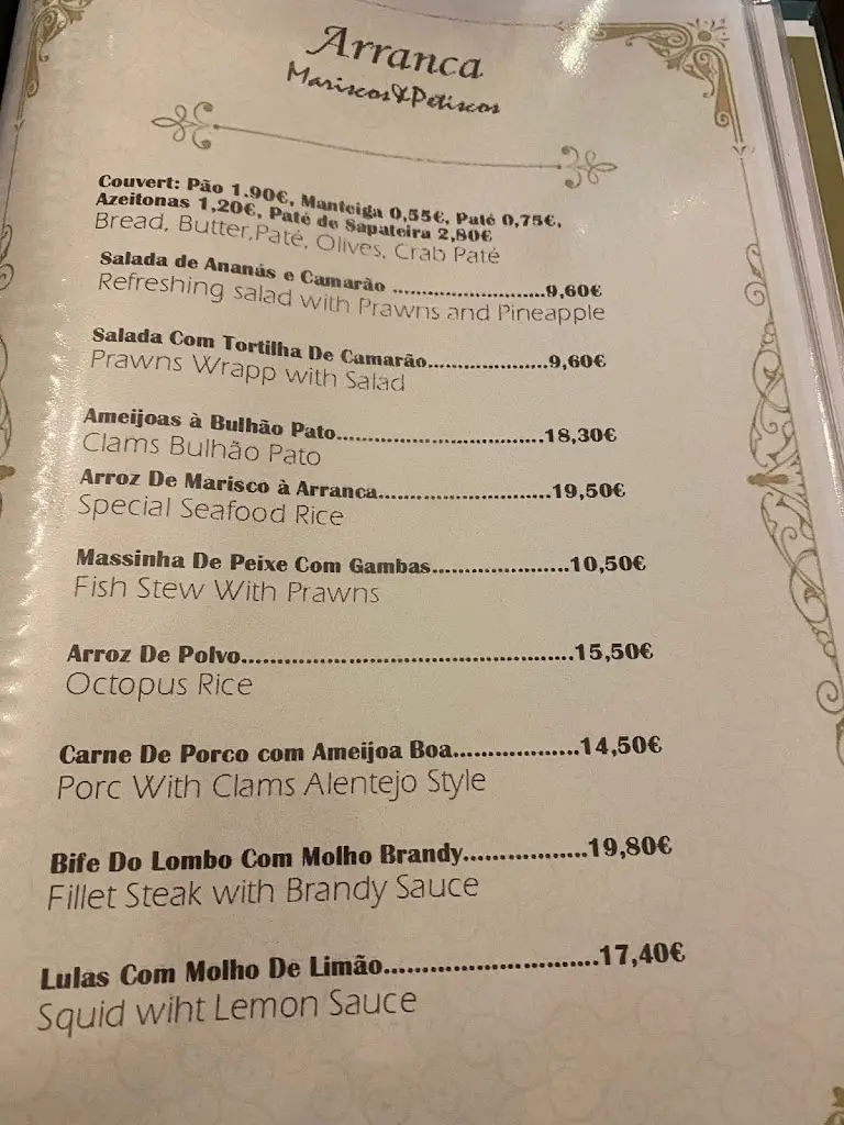 Menu_Marisqueira Arranca Mariscos&Petiscos_Santa Bárbara_image_2