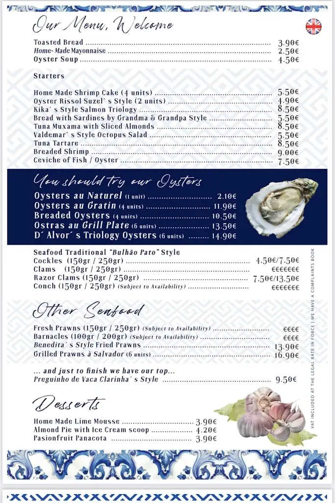 Menu_Ostraria d’ Alvor_Alvor_immagine_1