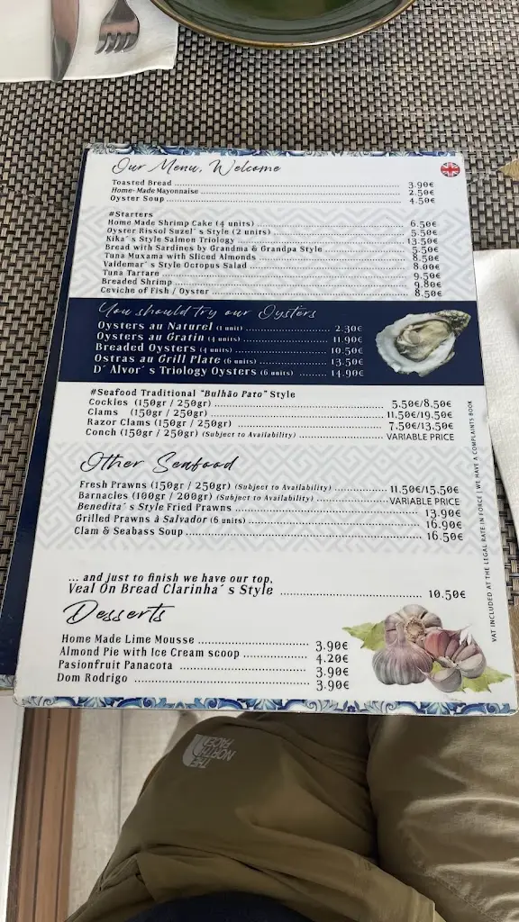 Menu_Ostraria d’ Alvor_Alvor_immagine_3