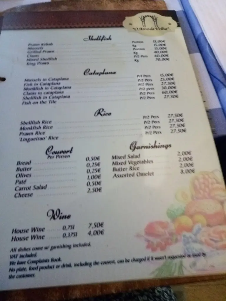 Menu_O Arco da Velha_Alvor_immagine_2