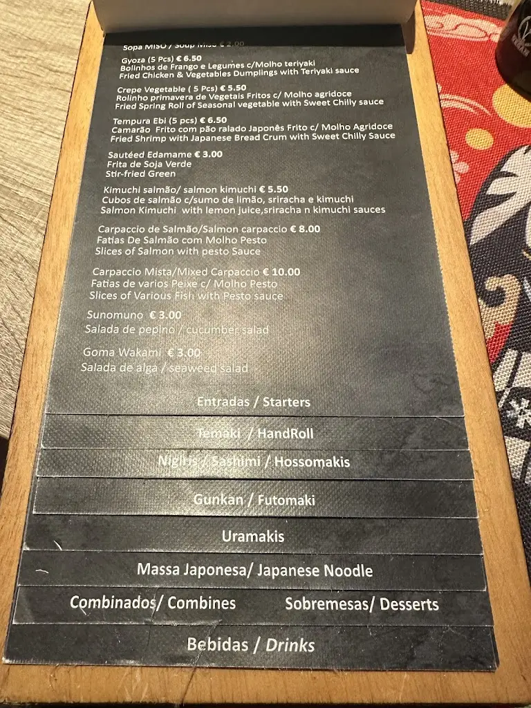 Menu_Yama sushi bar alvor_Alvor_immagine_1