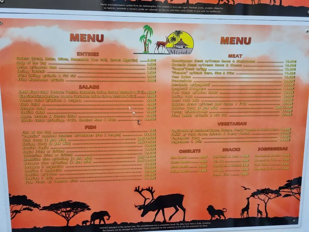 Menu_Restaurante Mozambi_Alvor_immagine_4