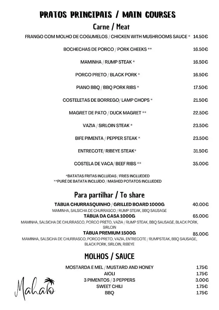 Menu_Mahalo Restaurant and Bar_Santa Bárbara_immagine_2