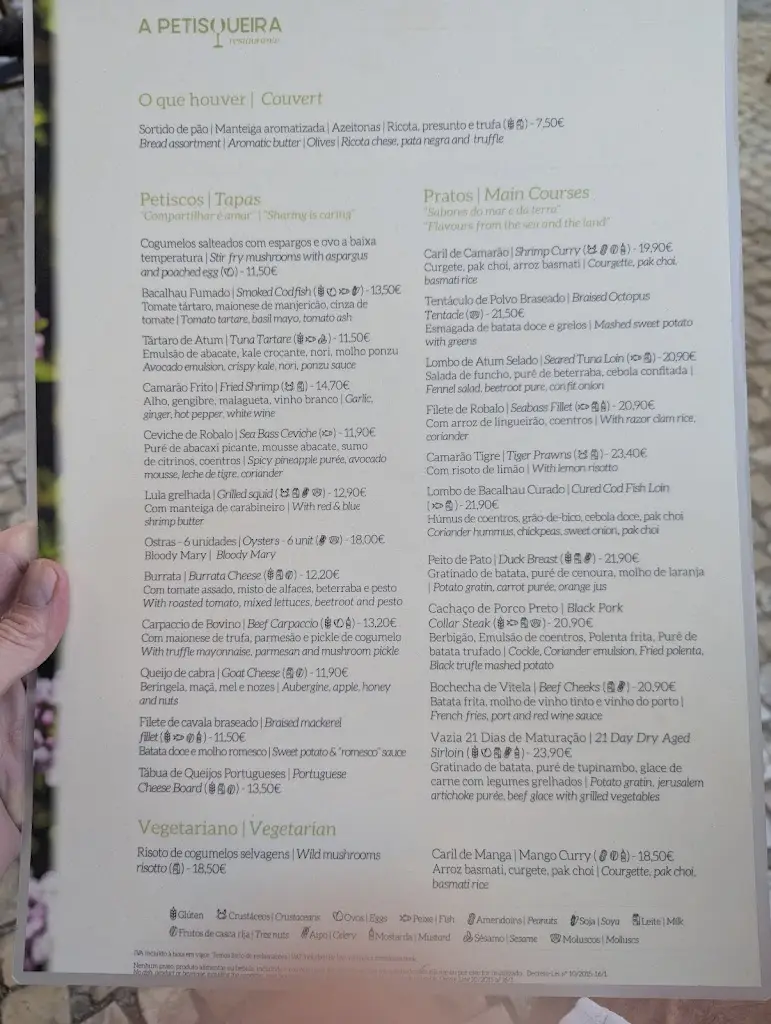 Menu_A Petisqueira_Lagos_immagine_1