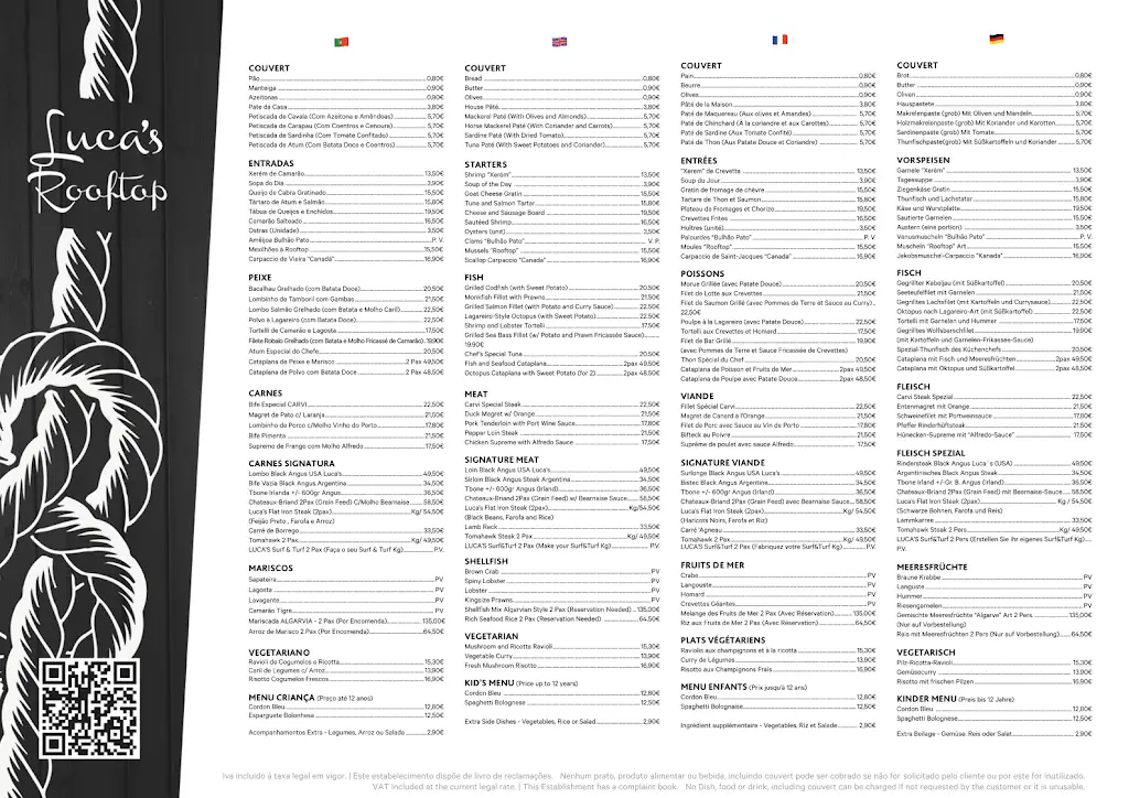 Menu_Luca’s Rooftop Restaurant_Lagos_immagine_1