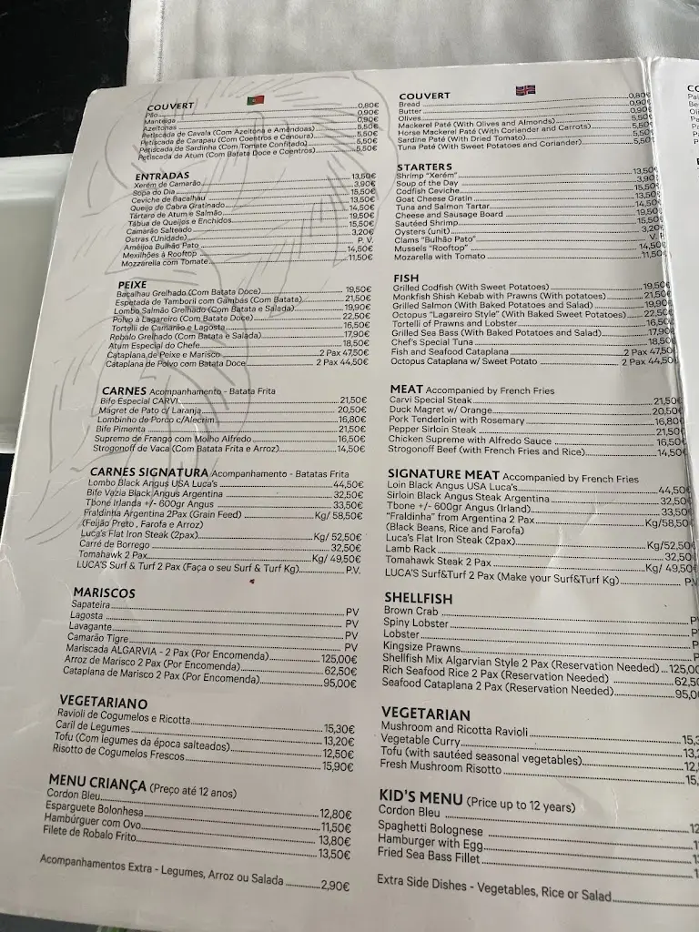 Menu_Luca’s Rooftop Restaurant_Lagos_immagine_2