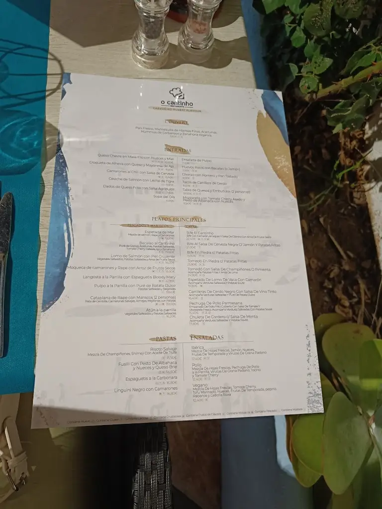 Menu_Restaurante O Cantinho_Carvoeiro_immagine_3