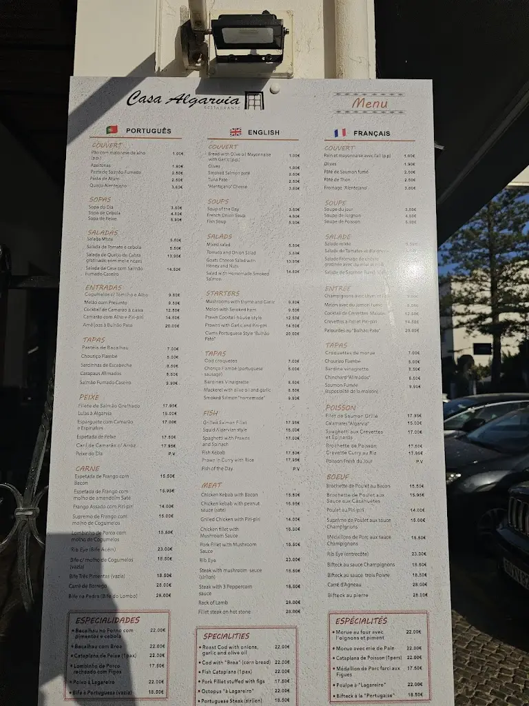 Menu_Restaurante Casa Algarvia_Carvoeiro_immagine_3