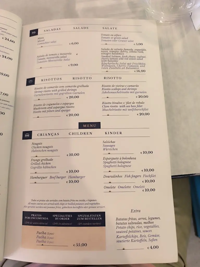 Menü_Restaurante A Galé_Carvoeiro_Bild_1