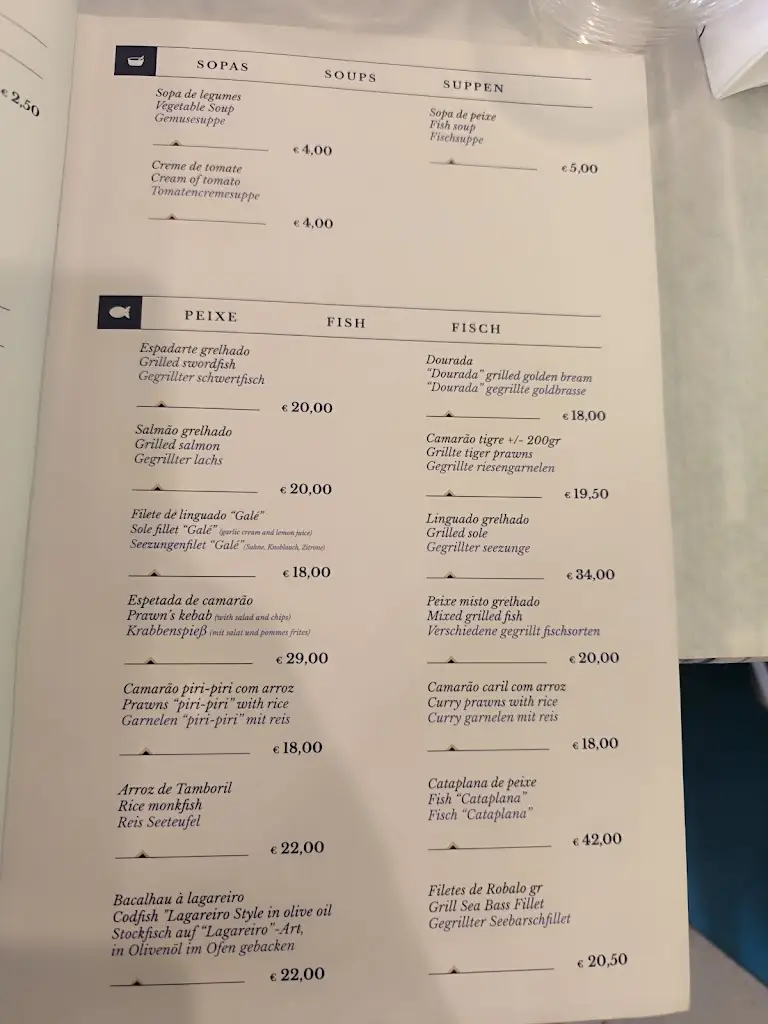 Menü_Restaurante A Galé_Carvoeiro_Bild_2