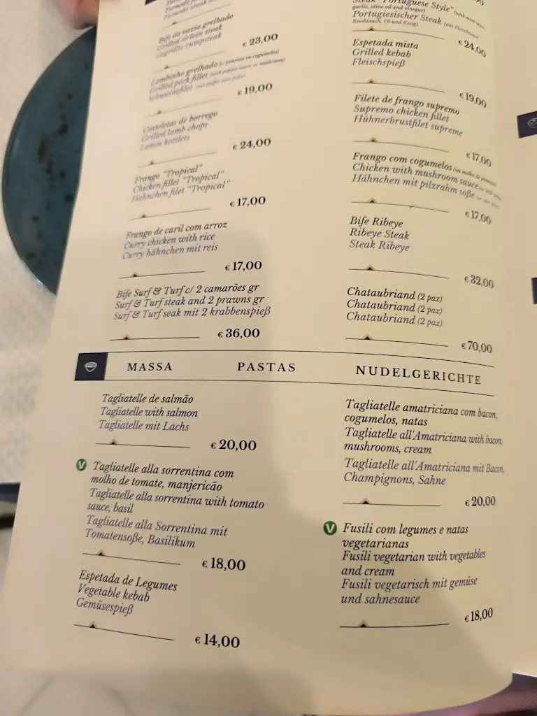 Menü_Restaurante A Galé_Carvoeiro_Bild_3