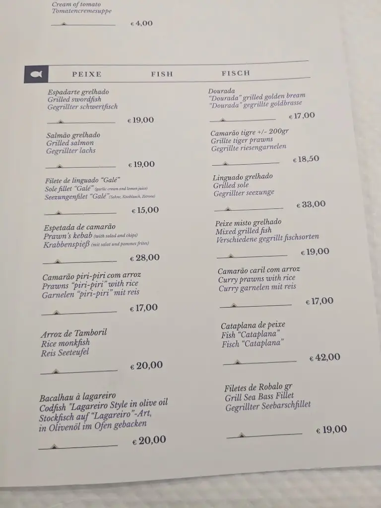 Menü_Restaurante A Galé_Carvoeiro_Bild_4