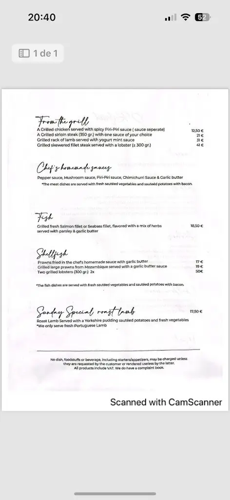 Menu_Restaurante O Rafaiol_Carvoeiro_immagine_1