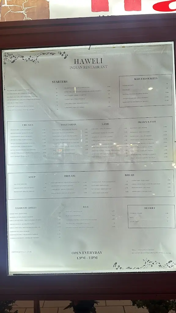 Menu_HAWELI RESTAURANT_Carvoeiro_immagine_1