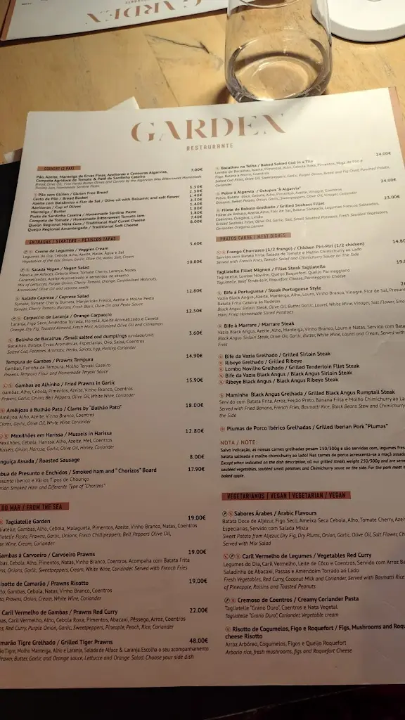 Menu_Garden Carvoeiro | Restaurante & Lounge_Carvoeiro_immagine_1
