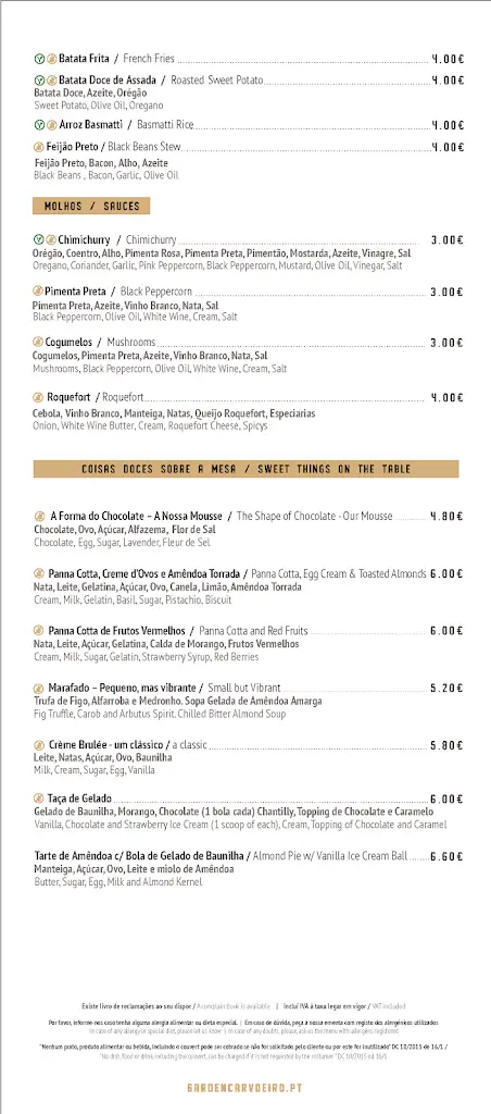 Menu_Garden Carvoeiro | Restaurante & Lounge_Carvoeiro_immagine_2