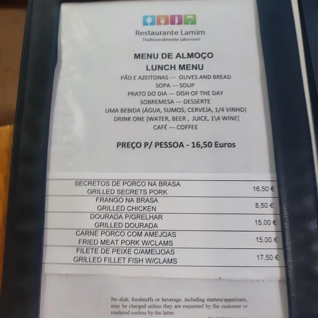 Menu_Restaurante Lamim_Lagoa_immagine_1