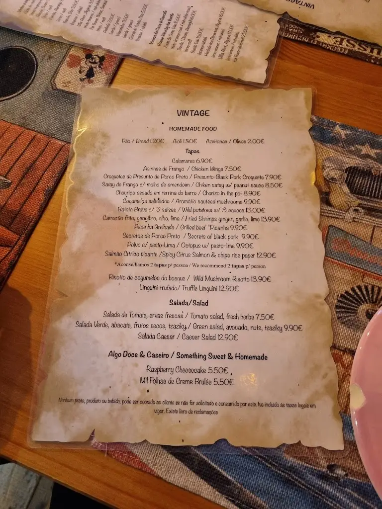 Menü_Café Vintage Tapas & Wine Adults Only_Monchique_Bild_3
