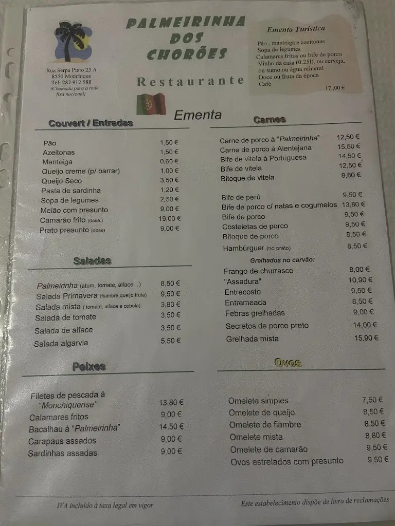Menu_Palmeirinha dos Chorões_Monchique_immagine_1
