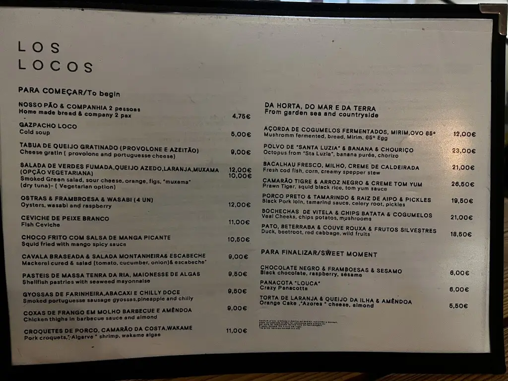 Menu_Los Locos restaurante_Faro_immagine_3