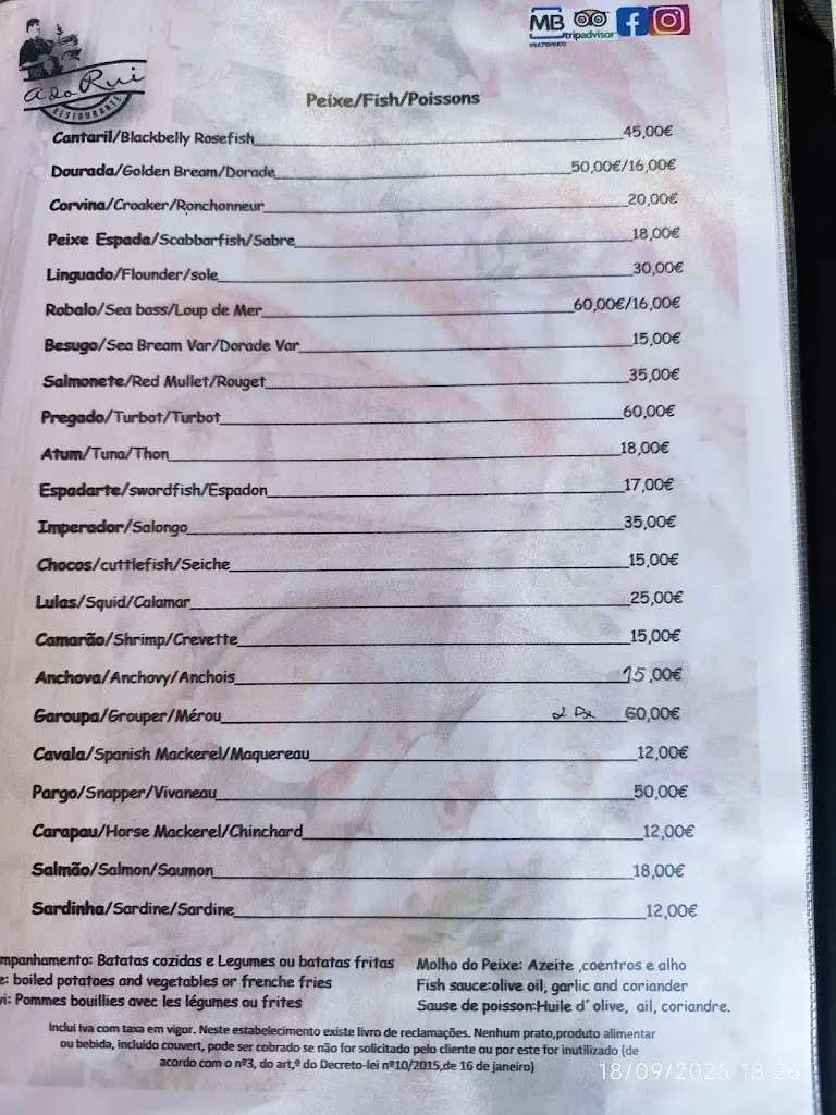 Menu_Restaurante À do Rui_Fuzeta_immagine_1