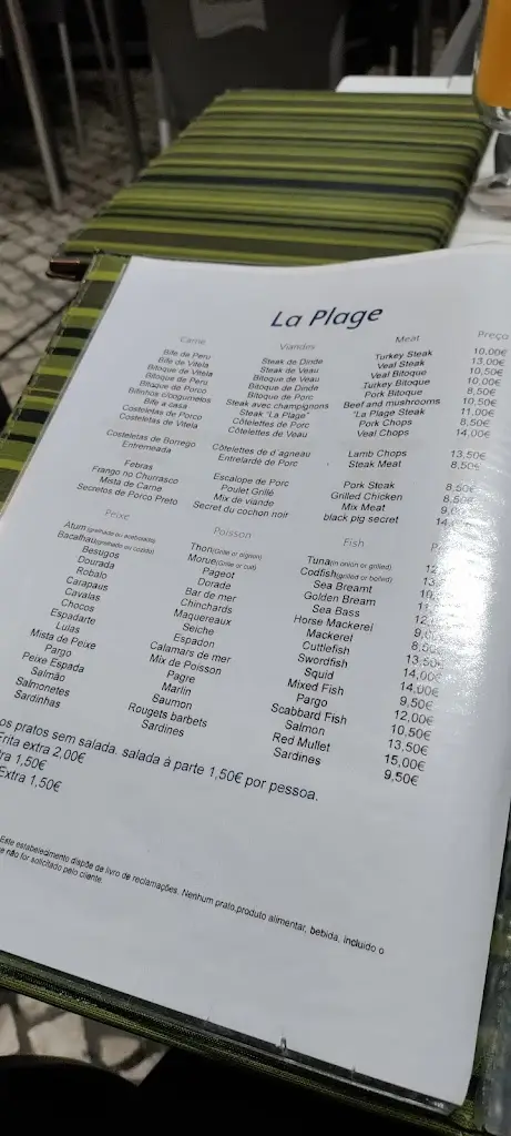 Menu_La Plage_Fuzeta_immagine_2