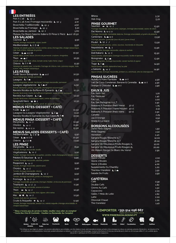 Menu_Pinseria Dal Nonno_Parchal_imagen_2