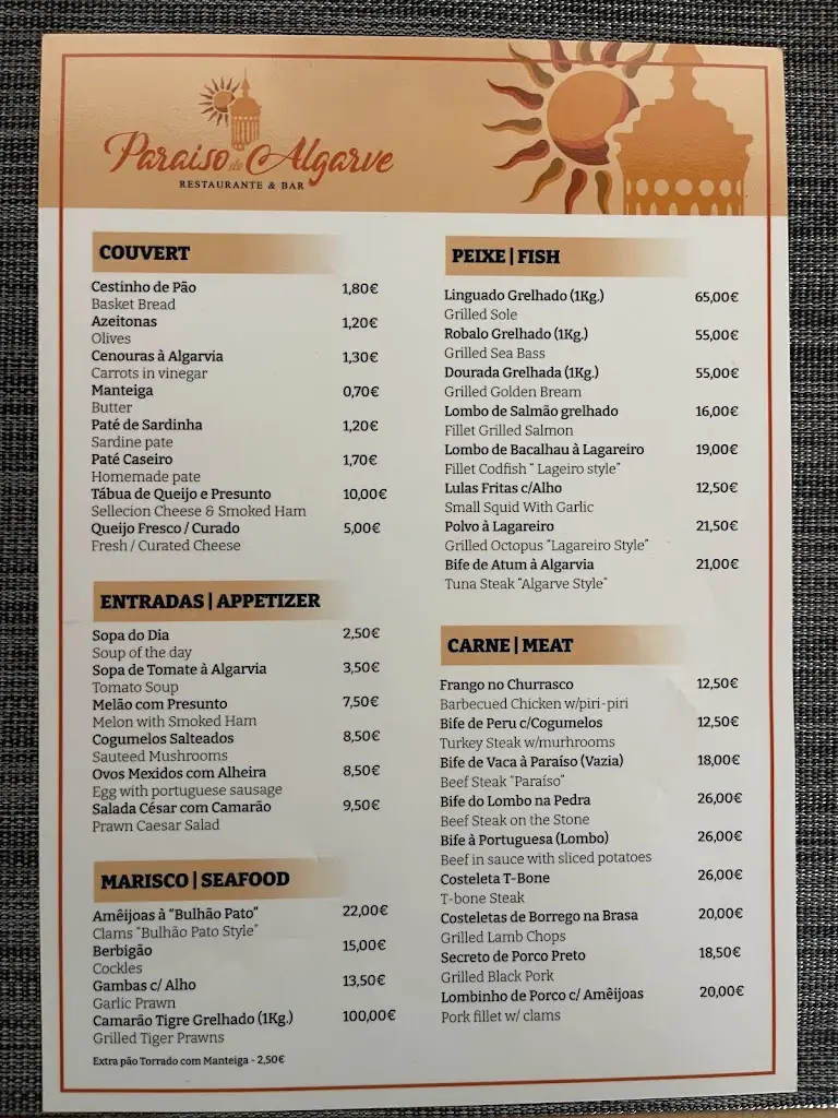 Menu_Restaurante Paraíso do Algarve_Paderne_imagen_2