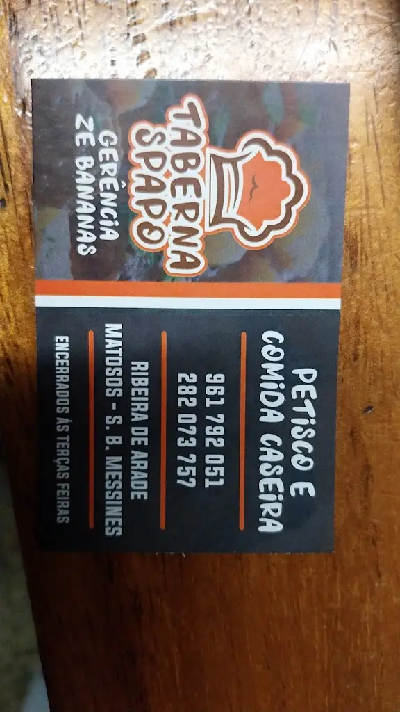 Menu_Taberna Spapo_São Bartolomeu_image_1