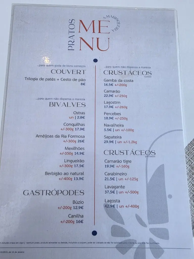 Menu_Jasmim 2 - A Marisqueira_Manta Rota_imagen_1