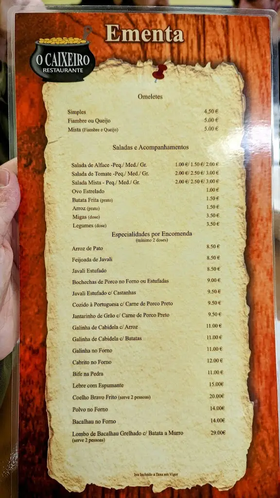 Menu_O Caixeiro_São Bartolomeu de Messines_immagine_4