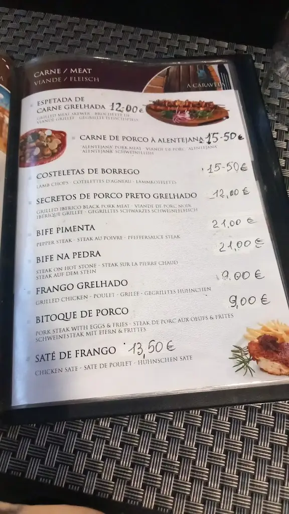 Menu_A Caravela_Moncarapacho_immagine_1