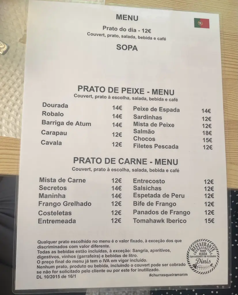 Menu_Churrasqueira de Marim_Moncarapacho_immagine_1