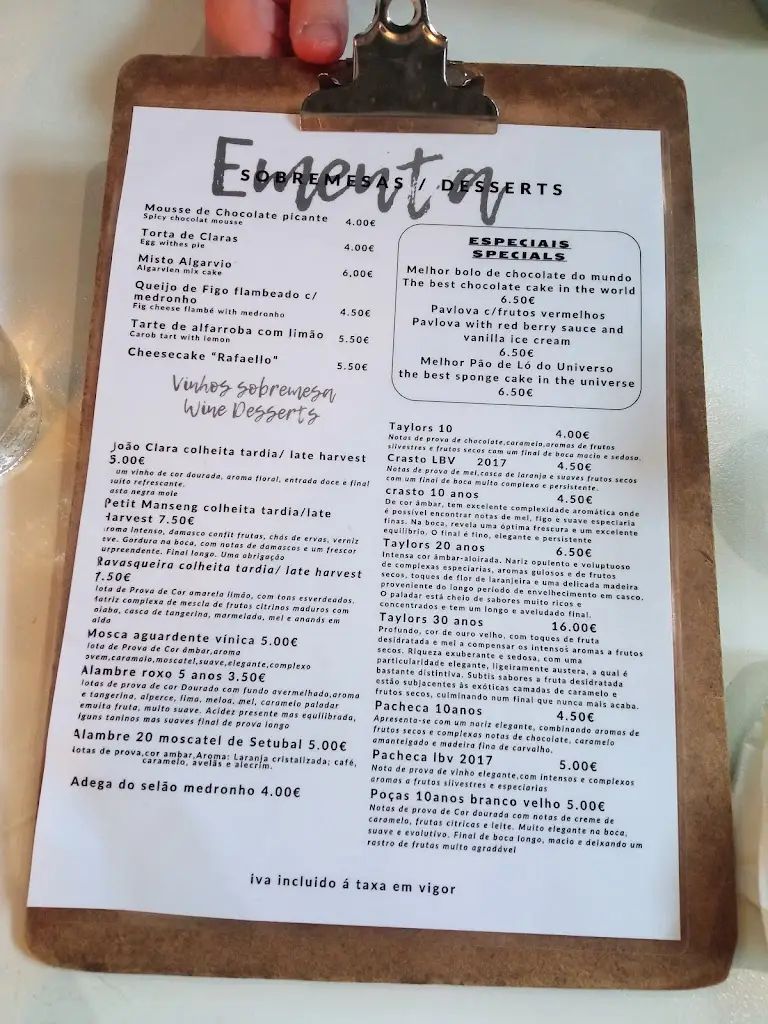 Menu_Restaurante Casa da Tocha_Portimão_imagen_1