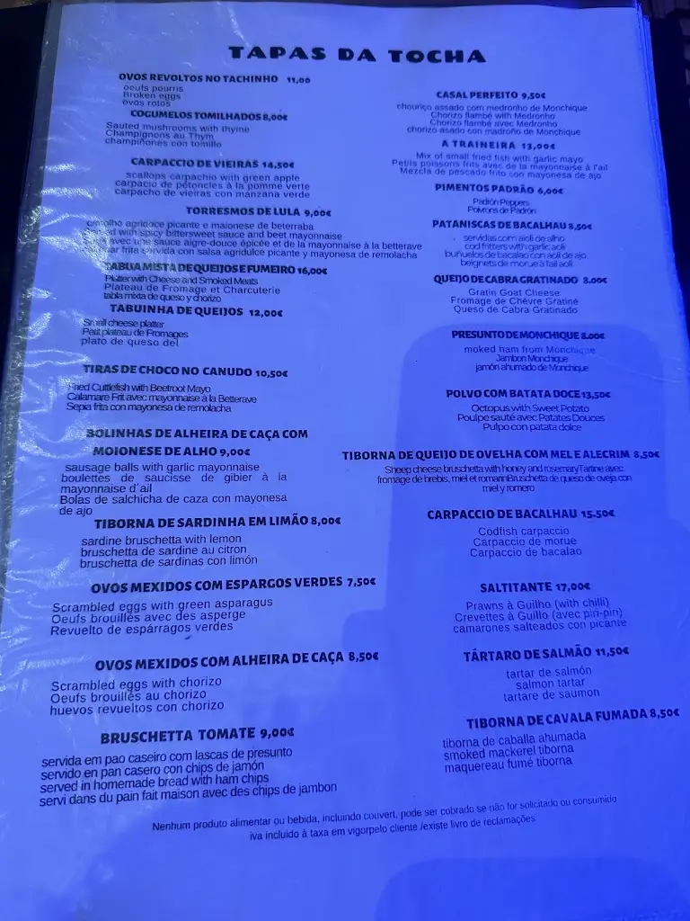 Menu_Restaurante Casa da Tocha_Portimão_imagen_2