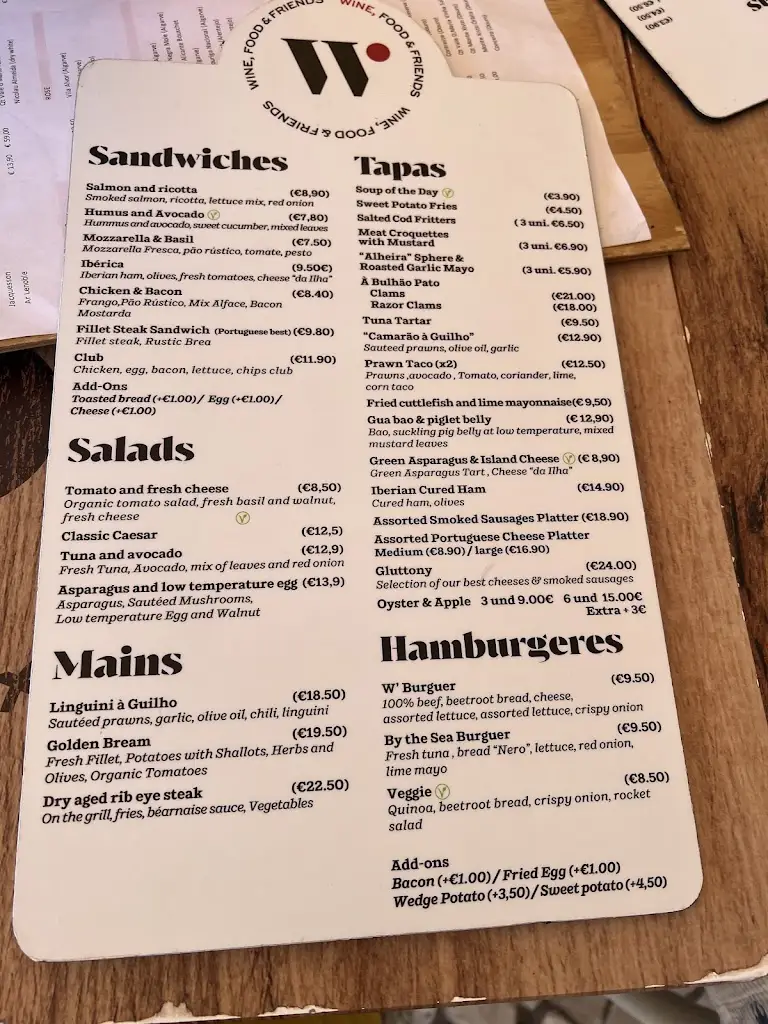Menu_W- Wine, Food & Friends_Portimão_imagen_1