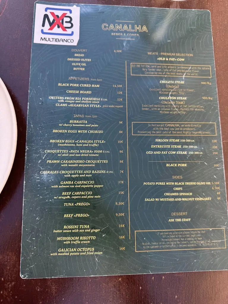 Menu_Canalha Tavira_Tavira_immagine_1
