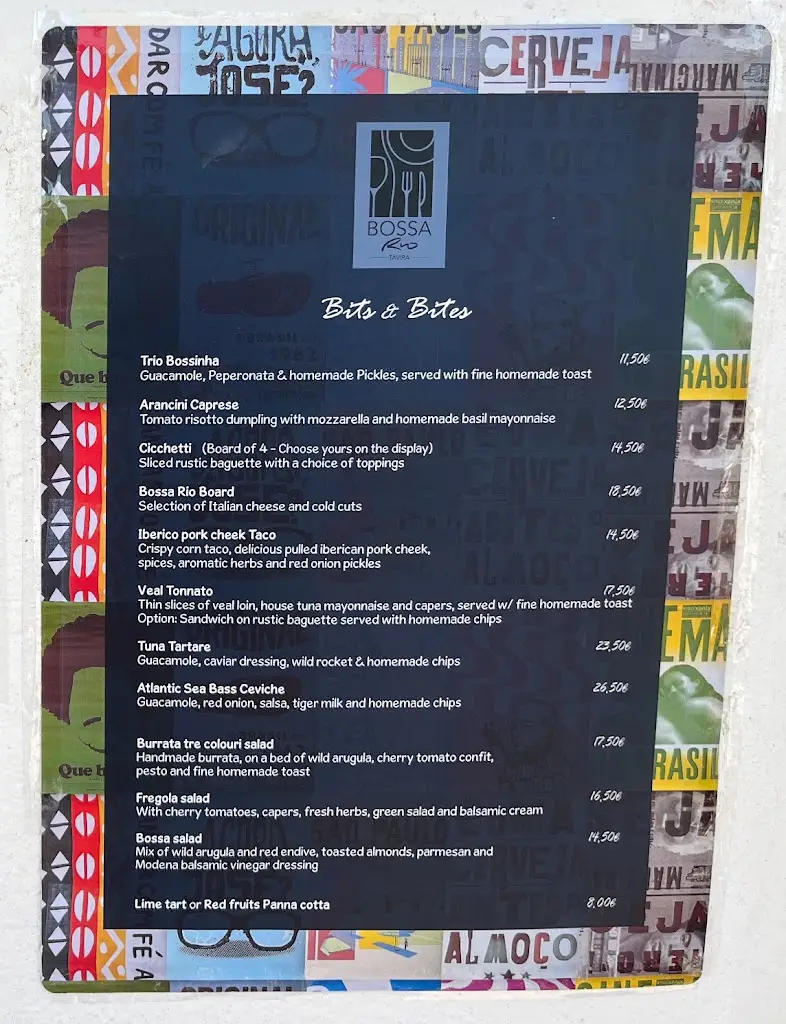 Menu_Bossa Rio Tavira_Tavira_image_1