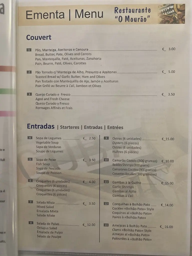 Menu_O Mourão_Santa Luzia_immagine_1