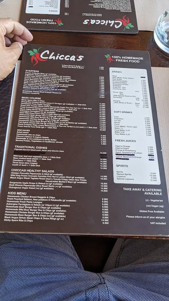Menu_Chiccas Restaurant_Senhora da Luz_image_3