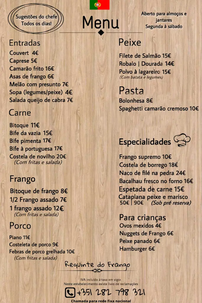 Menü_Urban restaurant_Senhora da Luz_Bild_2