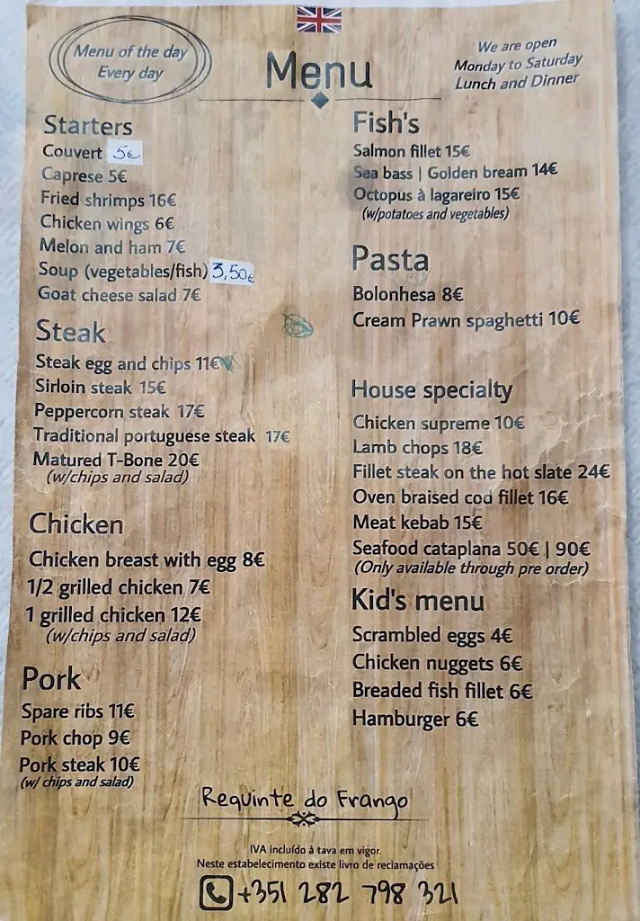 Menü_Urban restaurant_Senhora da Luz_Bild_3