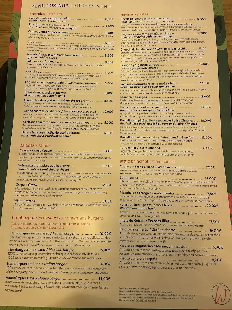 Menu_WELWITSCHIA pizza, restaurant & brunch_Senhora da Luz_image_1