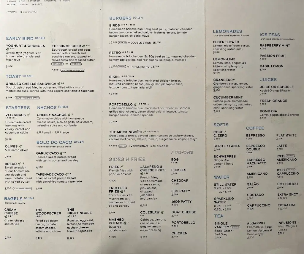 Menu_Bar restaurante Three Little Birds_Sagres_immagine_2