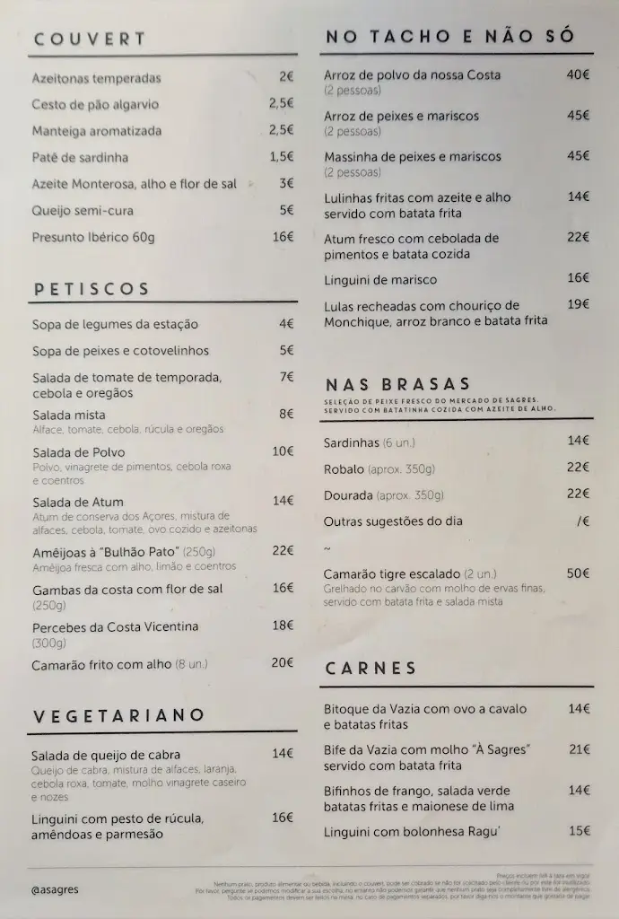 Menu_Restaurante A Sagres_Sagres_immagine_2
